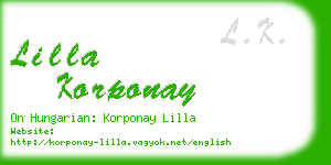 lilla korponay business card